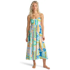 BILLABONG Sommerkleid Midi Blau/Mehrfarbig 34