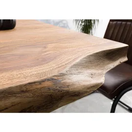 MASSIVMOEBEL24.DE Baumtisch Sheesham 240 x 79 x 100 cm natur gebeizt