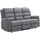 vente-unique Relaxsofa elektrisch 3-Sitzer - Stoff - Anthrazit - NEVERS