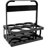 Mudoulu Flaschenträger 6 Flaschen, Faltbarer Bierträger aus Kunststoff mit Griff Tragbarer Flaschenhalter für Picknick, Party und Getränkeaufbewahrung