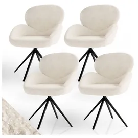 Juskys Drehstuhl Albano - Creme