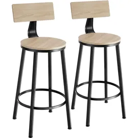 Tectake Barhocker Poole 54 x 101,5 x 54 cm Eiche Sonoma
