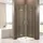 Bernstein EX809 Eckdusche mit Drehtür 80 x 195 cm transparent Sicherheitsglas inkl. Duschtasse