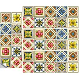 DKDDSSS 40 stück Fliesenaufkleber, Küche Fliesenaufkleber, Mosaik Bodenaufkleber, Wandfliese Aufkleber für Bad und Küche, Deko Fliesenfolie für Bad u. Küche (10cm*10cm)