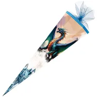 NESTLER Schultüte Kristall Drache eckig mit Tüllverschluss 85cm