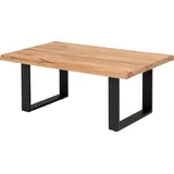 Home Affaire Couchtisch »Tristan«, aus Massivholz Eiche mit Baumkante beige