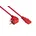 kabelmeister Netzkabel Schutzkontakt-Stecker 90 gew an Kaltgeräte-Buchse rot 1 00mm2 5m