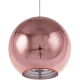 Beliani Hängeleuchte Glas Rosa