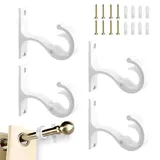 LIMITADA 4 Stück gardinenstangenhalter decke, Metall Gardinenstange Halterung,halterung für gardinenstange metall,Vorhangstangenhalter Wandhalterung,Duschvorhangstange Zubehör für Gardinen