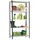 Proregal Schraubregal Panda HxBxT 180x80x30cm | 5 Fachböden | Fachlast 100kg | Anthrazit-Weiß