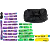 Dolezych Rundschlingen-Set 20-teilig Polyester 1000-3000 kg Violett/Grün/Gelb