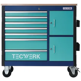 tecwerk Rollwerkbank PLUS 2.0 T Außen-B1090xT500xH1055mm Schubl.7 30kg 500kg TECWERK