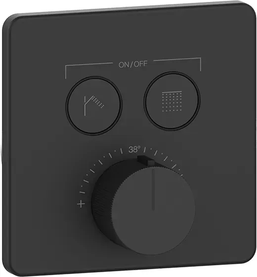 Gessi HiFi Thermostat 2-Wege - schwarz matt