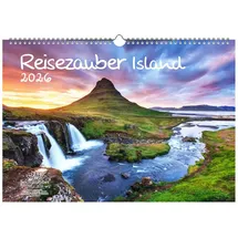 Seelenzauber Reisezauber Island DIN A3 Kalender für 2026 Reykjavík Stadt Reise Land Urlaub- Seelenzauber