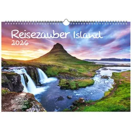 Seelenzauber Reisezauber Island DIN A3 Kalender für 2026 Reykjavík Stadt Reise Land Urlaub- Seelenzauber