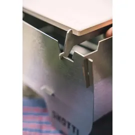 Skotti Pizzastein 24 cm Edelstahl/Stein beige