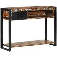 VidaXL Konsolentisch Mehrfarbig 100x35x75 cm Massivholz Altholz