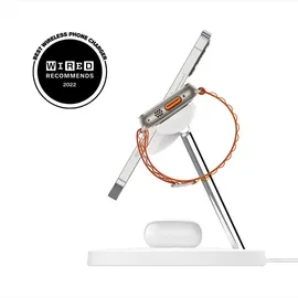 Belkin Drahtloses 3-in-1-Ladegerät mit MagSafe 15 W, Weiß - Weiß