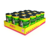 JosiCat Chicken in Jelly (12 x 400 g) | Getreidefreies Katzenfutter mit Huhn in Gelee mit Vitamin D3 & E | Premium Nassfutter für ausgewachsene Katzen | Alleinfutter | Powered by JOSERA | 12er Pack