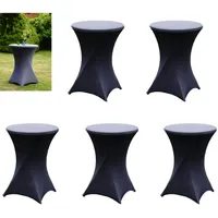 Baumarktplus 5x Stehtischhusse für Partytisch Ø 60-80cm anthrazit Bistrotisch