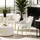 Tectake Cocktailsessel Hellen Samt 66 x 80,5 x 62 cm Creme/Gold gepolstert