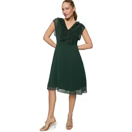 Zero Chiffonkleid Midi Plissee Grün 36