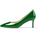 meinabsatz Zamikoo Klassische Damen Pumps Moderne Damen Pfennigabsatz Stiletto Schuhe Damen Geschlossene Pumps Lack Grün EU41 - 41 EU