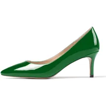 meinabsatz Zamikoo Klassische Damen Pumps Moderne Damen Pfennigabsatz Stiletto Schuhe Damen Geschlossene Pumps Lack Grün EU41 - 41 EU
