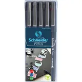 Schneider Pictus Fineliner-Set schwarz, 5 St.