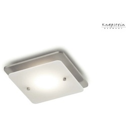 Knapstein LED Deckenleuchte PIA-1, indirekt, eckig, 10W 2700K, CRi >90, dimmbar, Mattnickel GKS-91.351.05