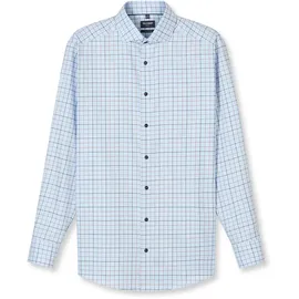 Olymp Businesshemd OLYMP "OLYMP Luxor, modern fit, Royal Kent", Herren, Gr. 45, Normaler Arm, marine, 100% Baumwolle, Hemden