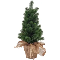 Kleine Kiefer künstlich im Topf mit Jute - Weihnachtsbaum Tannenbaum Christbaum 45 cm