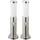 ETC Shop 2er Set Sockelleuchte, Edelstahl Bewegungsmelder, H 45 cm,