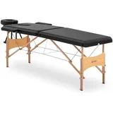 Physa Massageliege Mit Holzrahmen Vannes, schwarz