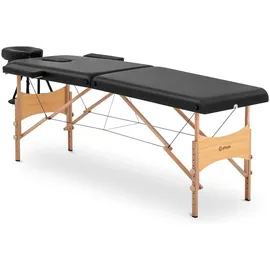 Physa Massageliege Mit Holzrahmen Vannes, schwarz