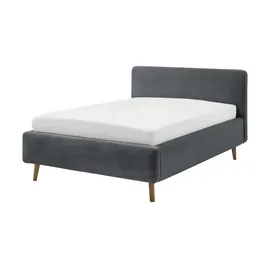 Meise Möbel meise.möbel Polsterbett Mattis 120 x 200 cm Cord Grau Anthrazit