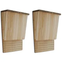vidaXL Fledermaushaus 22 x 12 x 34 cm 2er-Set