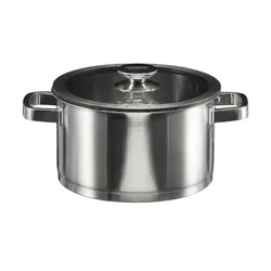 Meisterkoch Kochtopf  TRIBUS , silber , Edelstahl , Maße (cm): H: 13,5  Ø: 24