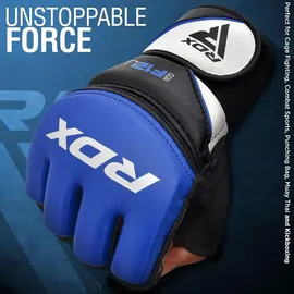 RDX MMA Handschuhe RDX Professionelle MMA Handschuhe, MMA Handschuhe Kampfsport Boxsack - Blau - S