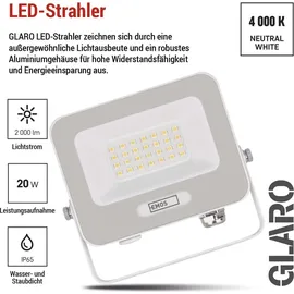 EMOS LED Aluminium-Strahler 20 W 20 cm 1 Stück weiß