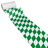JUNOPAX Papier Tischläufer 50m x 0,20m, Raute grün-weiß