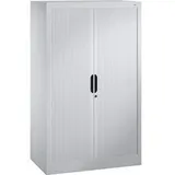 CP-Möbel Rollladenschrank Omnispace, aus Metall, abschließbar, 80 x 134,5 x 42 cm (B/H/T), lichtgrau, 3 Böden