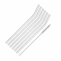 Westmark Glas-Trinkhalme gebogen 6 St. Transparent