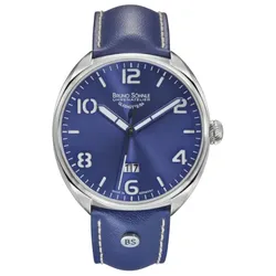 Bruno Söhnle -La Spezia II Herrenuhr Blau Datum Quarz 44mm- 17-13209-361