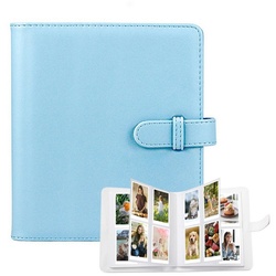 CALIYO Fotoalbum Fotoalbum mit 256 Taschen – passend für Mini 9 Mini 8 / Mini 90 Film blau