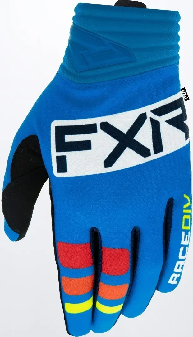 FXR Prime Motocross Handschuhe, weiss-blau, Größe S für Männer