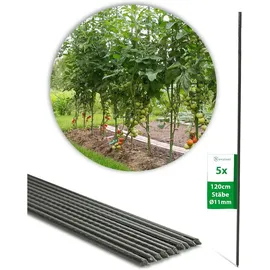 Novatool Pflanzstäbe 120 cm grün 11 mm Durchmesser