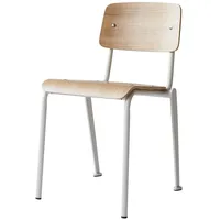 Tikamoon Stuhl Mio aus Metall und Eschenholz, white