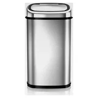 Edelstahl Mülleimer mit Sensor - Automatisch mit Soft-Close-Funktion, manuelle Öffnungsoption, 58 L, Silber