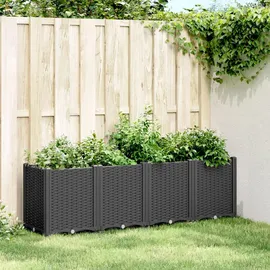 vidaXL Pflanzkübel 160 x 40 x 53 cm Schwarz